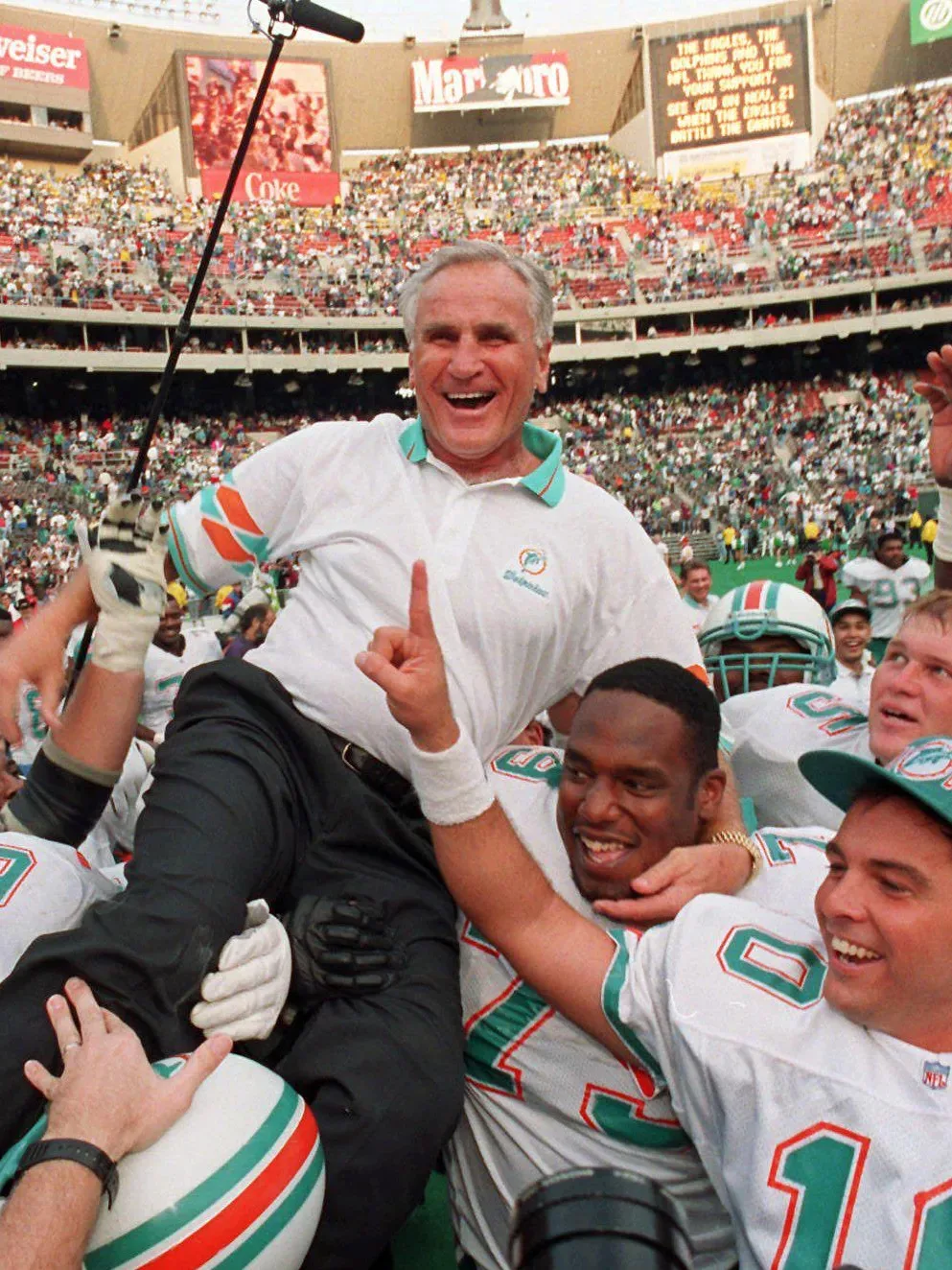 Coach Shula Photo - Post Win Celebration